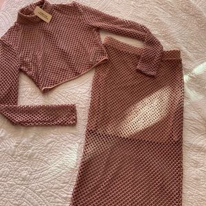 Mauve skirt set